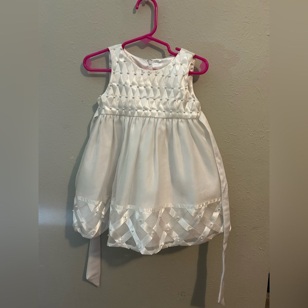 White pearl pageant/wedding dress